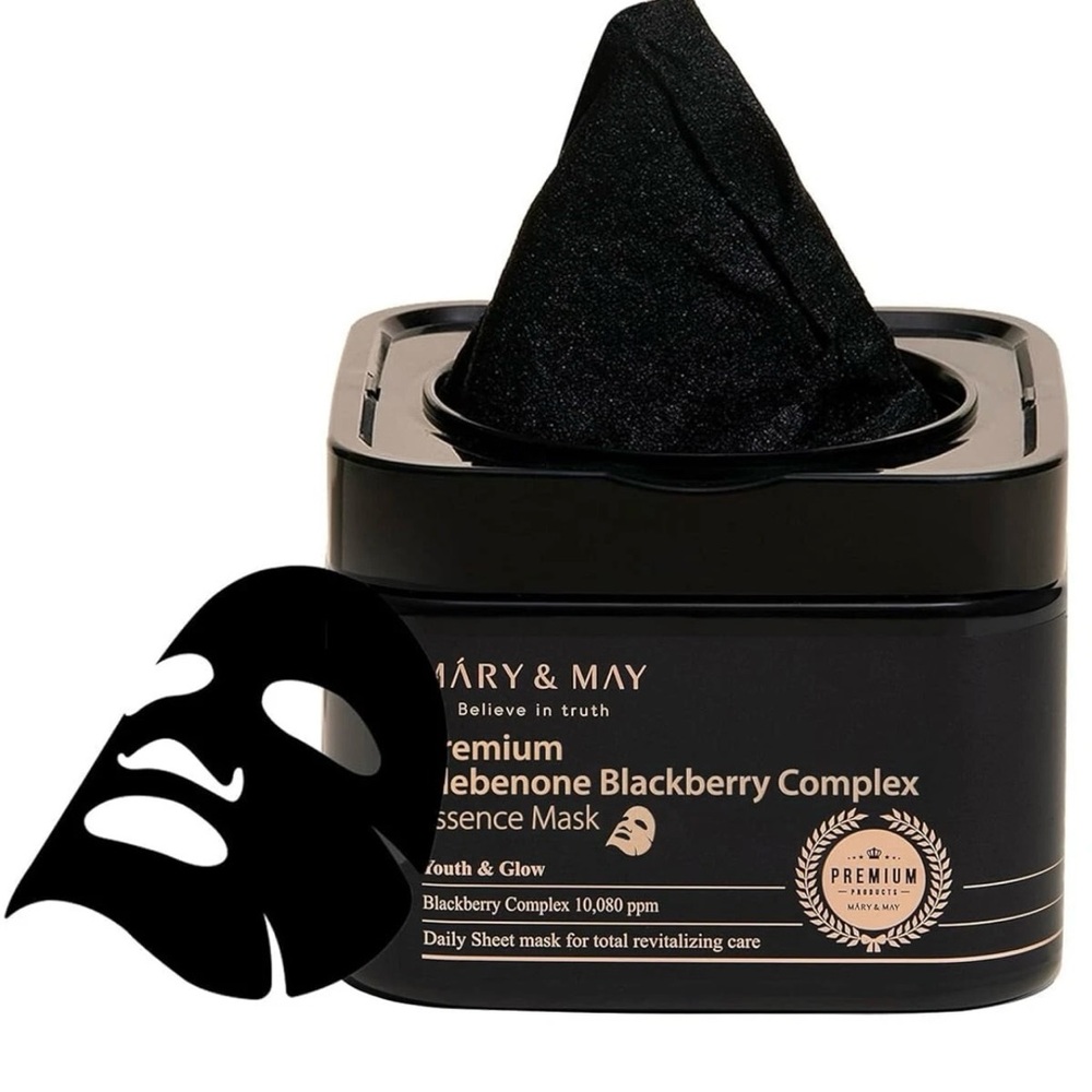 Mary&May Premium Idebenone Blackberry Complex Essence Mask 20EA